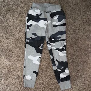 Champion Men Black and White Camo Sweatpants